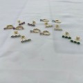 σκουλαρίκια κρικάκια μικρά διακριτικά απο ασήμι 925 με χρωματιστά ζιρκόν bantouvani γυναικείο πέτρες